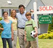 image of family buying home