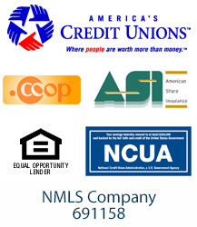 various credit union logos